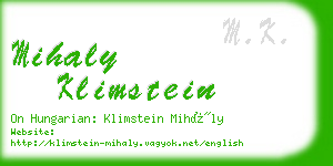 mihaly klimstein business card